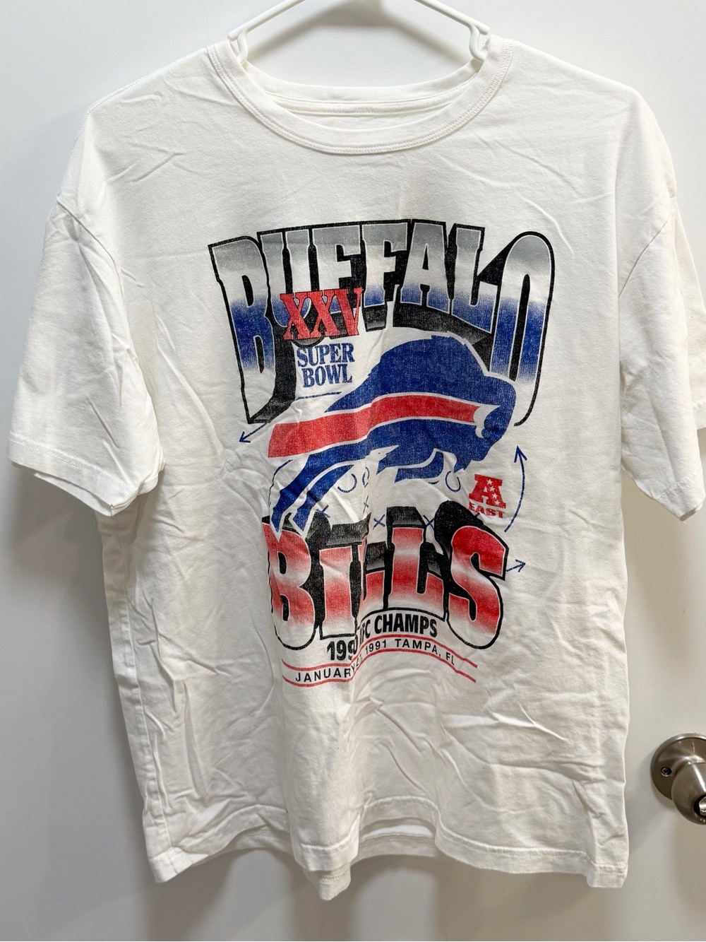 NFL Buffalo Bills Graphic Tee with Red & Blue Logo